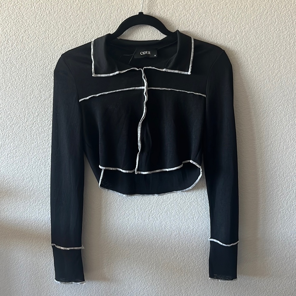NWT Cider Cropped stretchy Blouse